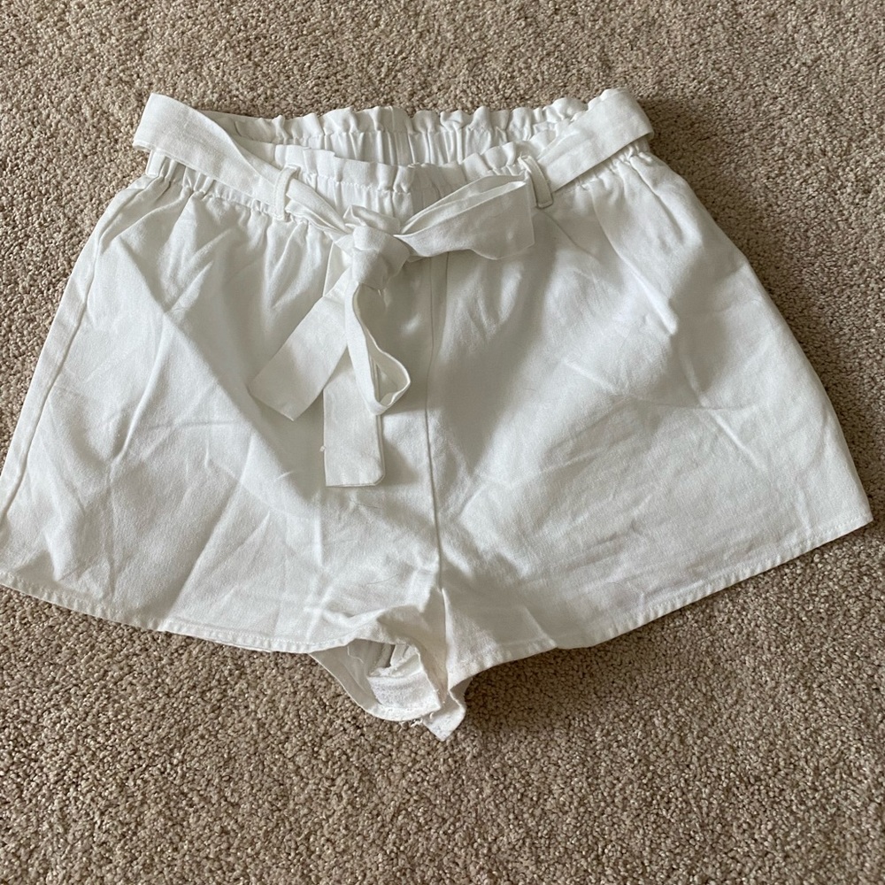 Lulus Jemima White Paper Bag Waist Shorts - Picture 4 of 5